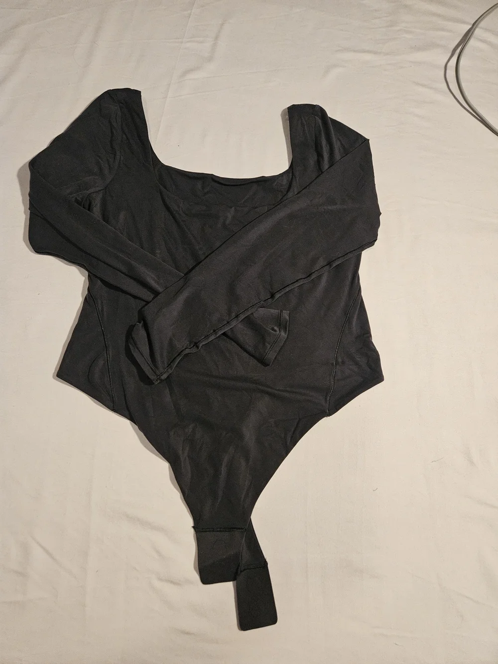 lululemon athletica Black Long-Sleeve Scoop-Neck Bodysuit
